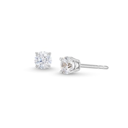 0.30 CT. T.W. Certified Lab-Created Diamond Solitaire Stud Earrings in 10K White Gold (F/SI2)