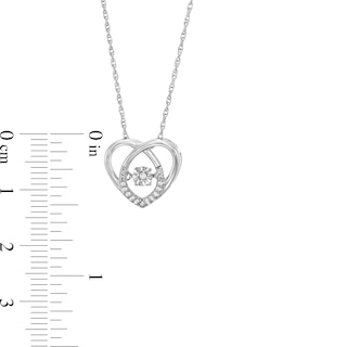 Unstoppable Love™ 0.10 CT. T.W. Diamond Heart Pendant and Drop Earrings Set in Sterling Silver