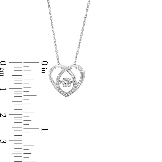 Unstoppable Love™ 0.10 CT. T.W. Diamond Heart Pendant and Drop Earrings Set in Sterling Silver