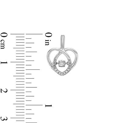 Unstoppable Love™ 0.10 CT. T.W. Diamond Heart Pendant and Drop Earrings Set in Sterling Silver