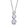 0.49 CT. T.W. Diamond Three Stone Pendant in 14K White Gold