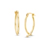 Wishbone Hoop Earrings in Hollow 10K Gold