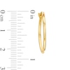 Thumbnail Image 2 of Wishbone Hoop Earrings in Hollow 10K Gold