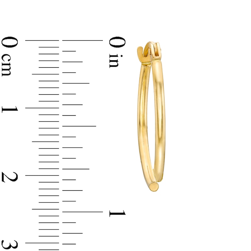 Wishbone Hoop Earrings in Hollow 10K Gold|Peoples Jewellers
