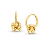 Thumbnail Image 0 of Love Knot Hoop Earrings in Hollow 10K Gold