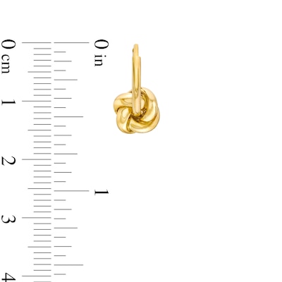 Love Knot Hoop Earrings in Hollow 10K Gold