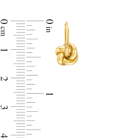 Love Knot Hoop Earrings in Hollow 10K Gold