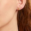 Thumbnail Image 1 of Diamond-Cut Heart Stud Earrings in Hollow 10K Gold