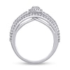 1.15 CT. T.W. Marquise Diamond Frame Split Shank Ring in 14K White Gold