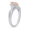 Thumbnail Image 2 of Marquise Morganite and 0.23 CT. T.W. Diamond Frame Split Shank Ring in 14K White Gold