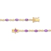 Marquise Amethyst Alternating Infinity Line Bracelet in 10K Gold - 7.25"