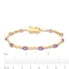 Marquise Amethyst Alternating Infinity Line Bracelet in 10K Gold - 7.25"