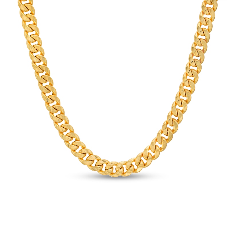 5.25mm Cuban Curb Chain Necklace in Hollow 10K Gold