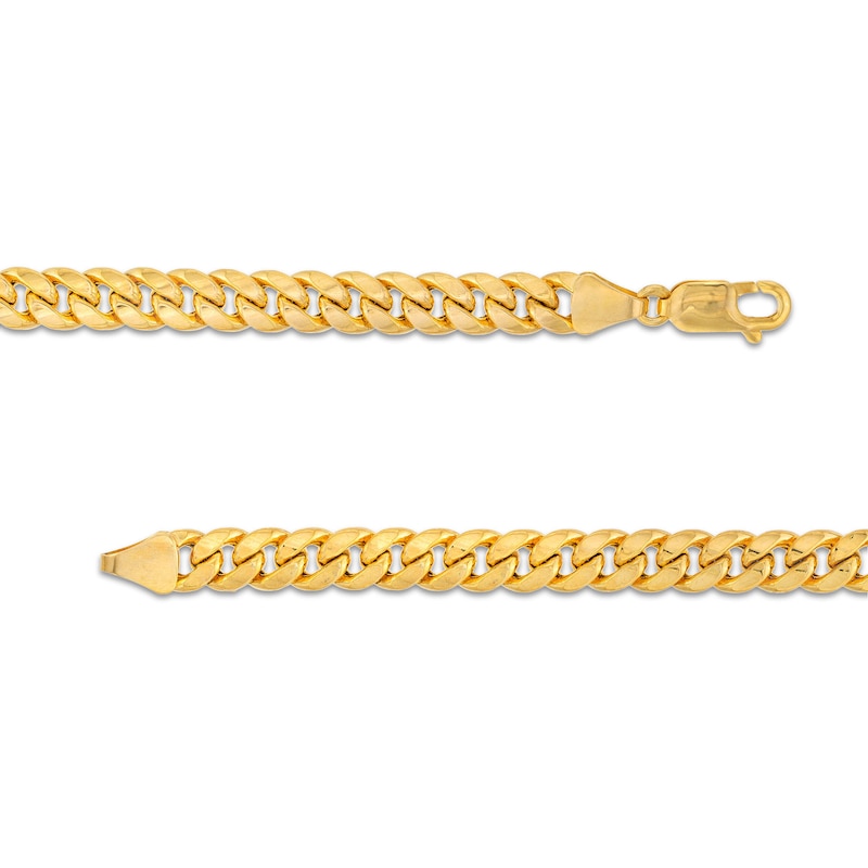 5.25mm Cuban Curb Chain Necklace in Hollow 10K Gold - 22"