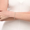 Thumbnail Image 1 of Italian Gold Twist Link Bracelet in Hollow 18K White Gold - 7.25"