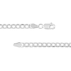 Thumbnail Image 1 of 3.5mm Curb Chain Necklace in Hollow 10K White Gold - 20"