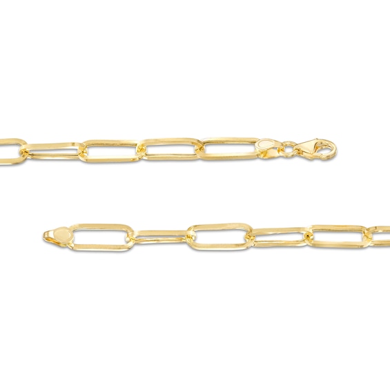 5.5mm Paper Clip Chain Necklace in Hollow 10K Gold - 20"