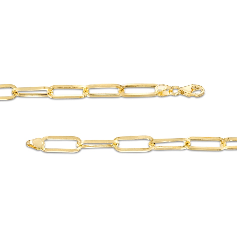 5.5mm Paper Clip Chain Necklace in Hollow 10K Gold - 20"