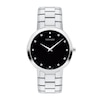 Thumbnail Image 1 of Men's Movado Faceto 0.04 CT. T.W. Diamond Watch with Black Dial (Model: 0607865)