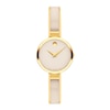 Thumbnail Image 0 of Ladies' Movado Moda Gold-Tone PVD Ceramic Bangle Watch with Taupe Dial (Model: 0607867)