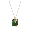 18.0mm Cushion Jade Lucky Knot Pendant in 18K Gold