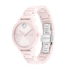 Ladies' Movado Bold® Evolution Pink Ceramic Watch with Crystal Accents (Model: 3601234)