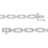 0.20 CT. T.W. Diamond Paper Clip Chain Bracelet in Sterling Silver