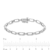 0.20 CT. T.W. Diamond Paper Clip Chain Bracelet in Sterling Silver