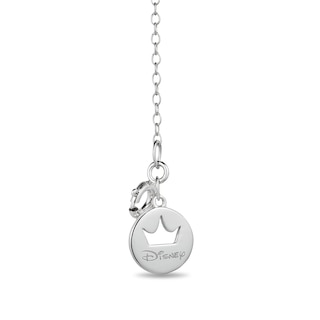 Enchanted Disney Cinderella 0.085 CT. T.W. Diamond Fairy Godmother Pendant in Sterling Silver and 10K Rose Gold - 19”