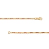 Thumbnail Image 3 of Diamond-Cut and Red Enamel Bead Bracelet in Hollow 18K Gold - 7.5&quot;