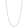 Diamond-Cut and Red Enamel Bead Necklace in Hollow 18K Gold - 16"