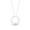 Thumbnail Image 0 of 0.25 CT. Certified Lab-Created Diamond Solitaire Open Circle Pendant in 14K White Gold (F/SI2)