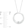 Thumbnail Image 3 of 0.25 CT. Certified Lab-Created Diamond Solitaire Open Circle Pendant in 14K White Gold (F/SI2)