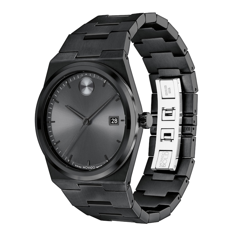 Men's' Movado Bold® Quest Black IP Watch with Grey Dial (Model: 3601224)|Peoples Jewellers