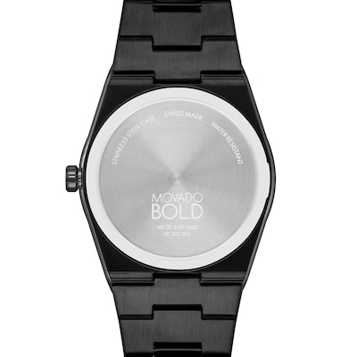 Men's' Movado Bold® Quest Black IP Watch with Grey Dial (Model: 3601224)