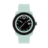 Men's Movado Bold TR90 Blue and Black IP Watch with Mint Blue Silicone Strap and Black Dial (Model: 3601208)