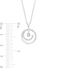 Thumbnail Image 4 of Unstoppable Love™ 0.12 CT. T.W. Diamond Swirl Circle Pendant in 10K White Gold - 19&quot;