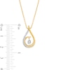 Unstoppable Love™ 0.10 CT. T.W. Diamond Swirl Ribbon Teardrop Pendant in 10K Gold - 19"