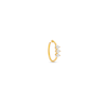 Thumbnail Image 0 of Cubic Zirconia Three Stone Nose Ring in Solid 14K Gold - 20G 5/16"