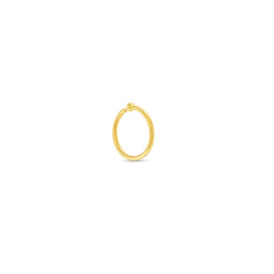 Polished Nose Ring in Solid 14K Gold - 20G 5/16"