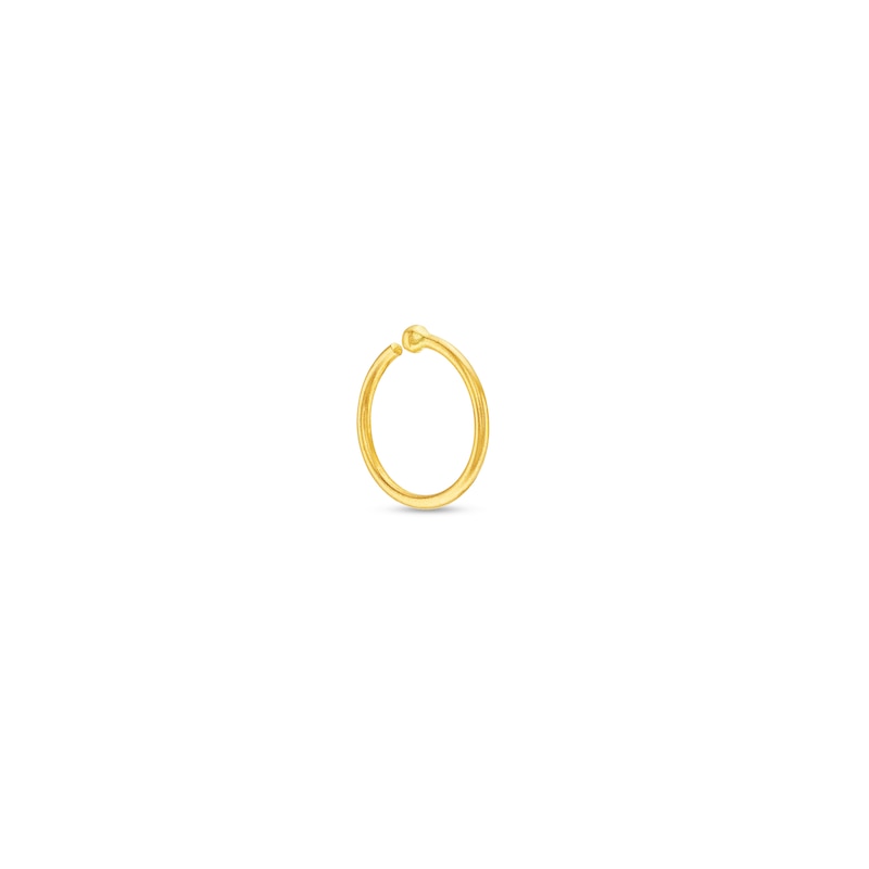 Polished Nose Ring in Solid 14K Gold - 20G 5/16"|Peoples Jewellers