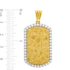 1.45 CT. T.W. Certified Lab-Created Diamond Frame Nugget Dog Tag Necklace Charm in 10K Gold (F/SI2)