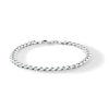 Thumbnail Image 0 of 6.5mm Diamond-Cut Curb Chain Bracelet in Solid Sterling Silver - 8.5”