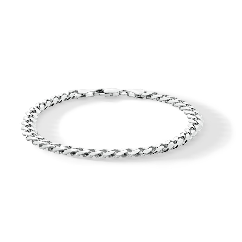 6.5mm Diamond-Cut Curb Chain Bracelet in Solid Sterling Silver - 8.5”