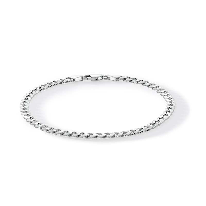 4.3mm Diamond-Cut Curb Chain Bracelet in Solid Sterling Silver - 8.5”