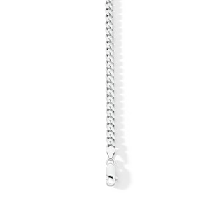 4.3mm Diamond-Cut Curb Chain Bracelet in Solid Sterling Silver - 8.5”