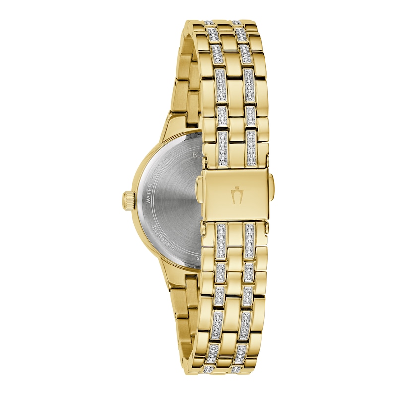 Main Image 3 of Ladies' Bulova Phantom Crystal Accented Watch in Gold-Tone Stainless Steel (Model 97L176)