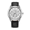 Thumbnail Image 0 of Men's Citizen Rolan Watch in Stainess Steel with Grey Leather Strap (Model: BU2110-01A)