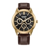 Men's Citizen Rolan Watch in Gold-Tone Stainess Steel with Brown Leather Strap (Model: BU2112-06E)