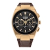 Thumbnail Image 0 of Men's Citizen Axiom Watch in Rose-Tone Stainess Steel with Brown Leather Strap (Model: CA4583-01E)